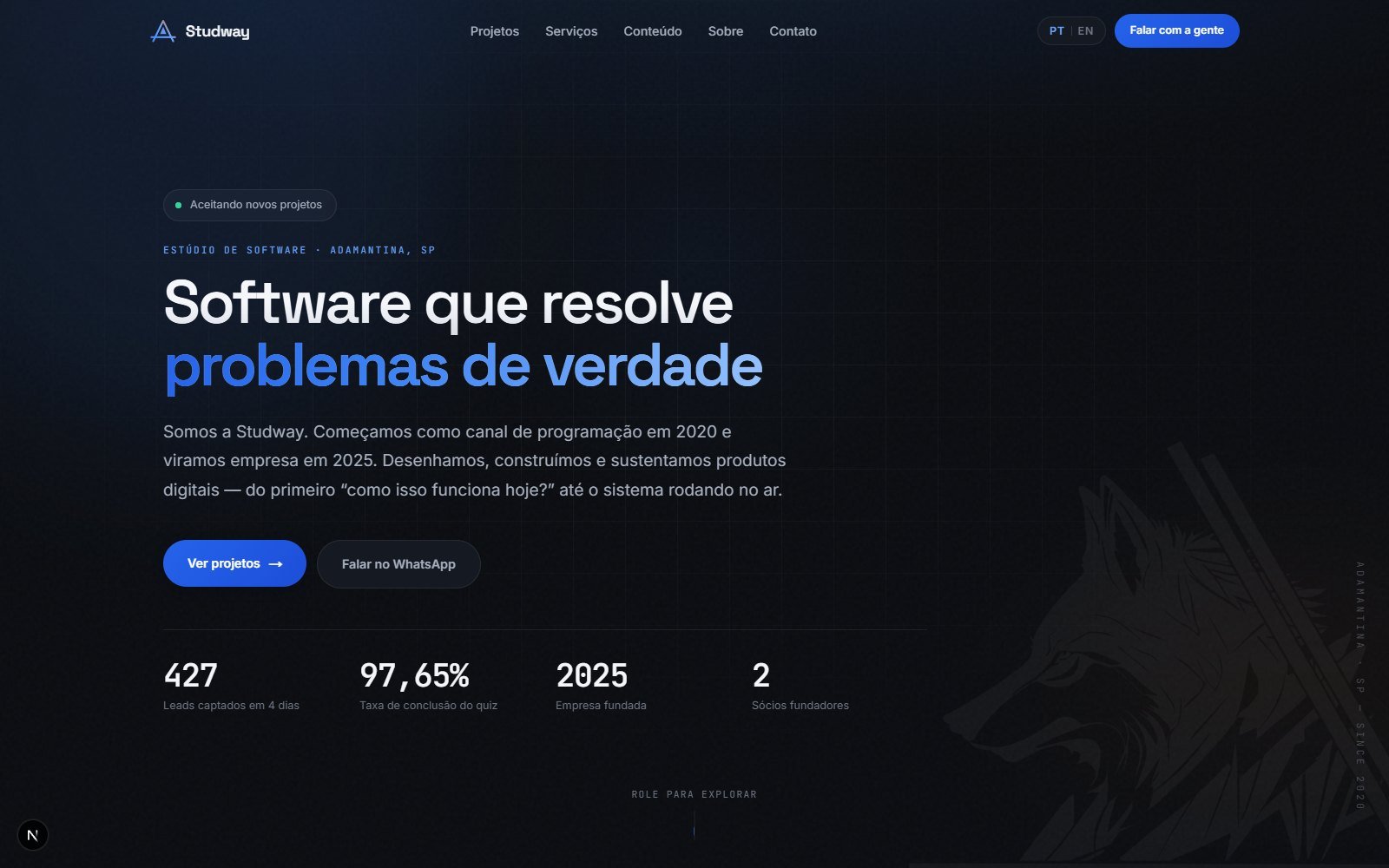 Home em desktop