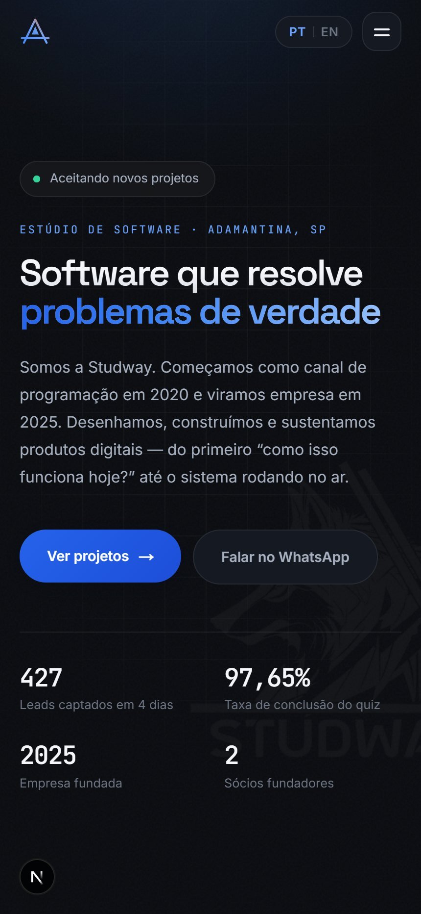 Home em celular