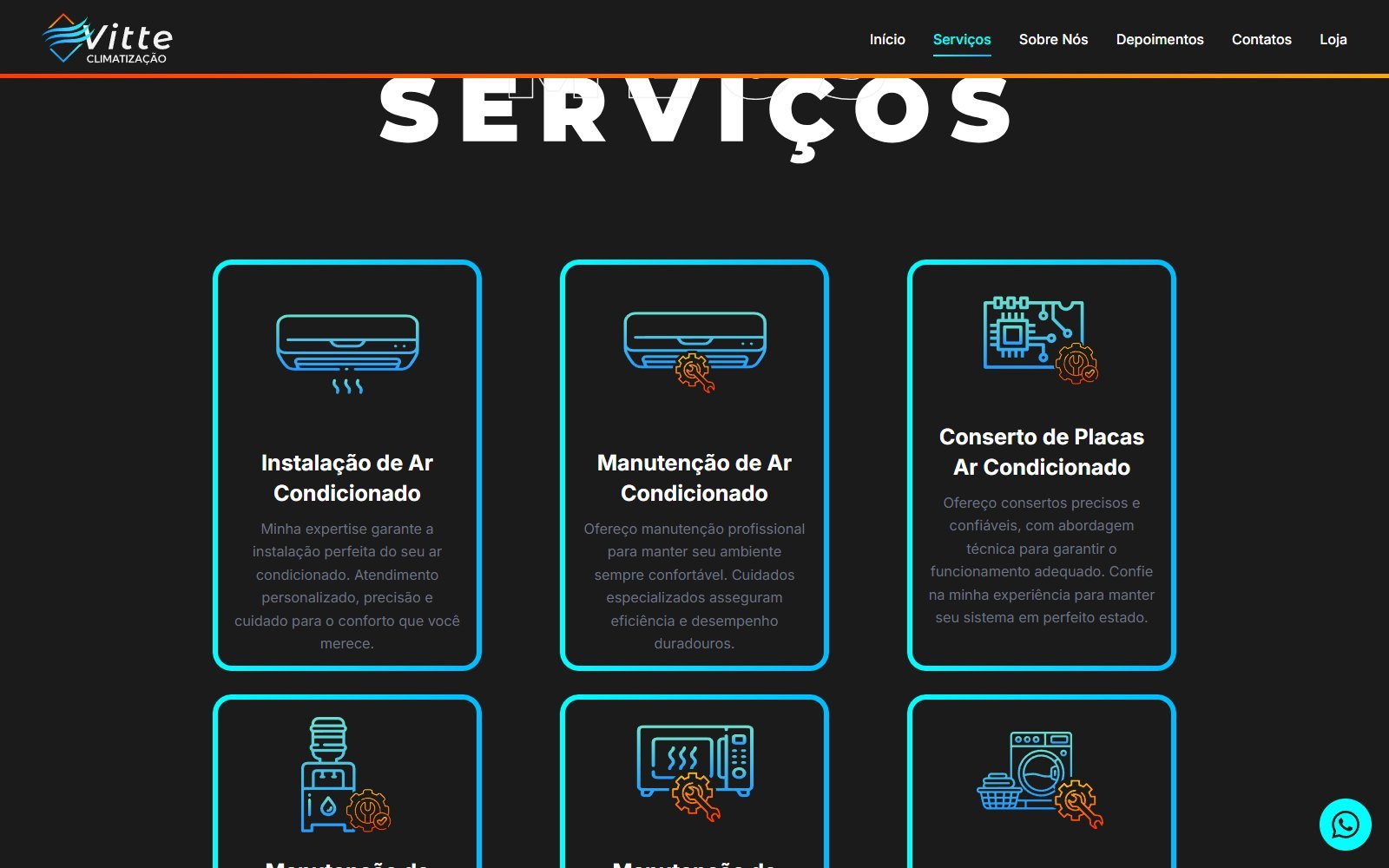 Catálogo de serviços